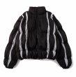 画像4: Pleated stripe squeezed down jacket coat acket blouson　 ユニセックス 男女兼用プリーツ絞りダウンジャケットコート (4)