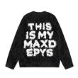 画像2: Unisex THIS IS MY MAXD EPYS Woven logo Mohair round neck Sweater knit　男女兼用 THIS IS MY MAXD EPYS 編み込みロゴ モヘアラウンドネック セーターニットプルオーバー (2)