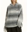 画像11: Unisex Contrast Stripe Hoodie Pullover Sweate　男女兼用  モヘアコントラストストライプフーディプルオーバーセーターニット (11)