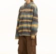 画像10: Unisex Contrast Stripe Hoodie Pullover Sweate　男女兼用  モヘアコントラストストライプフーディプルオーバーセーターニット (10)