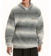 画像9: Unisex Contrast Stripe Hoodie Pullover Sweate　男女兼用  モヘアコントラストストライプフーディプルオーバーセーターニット (9)