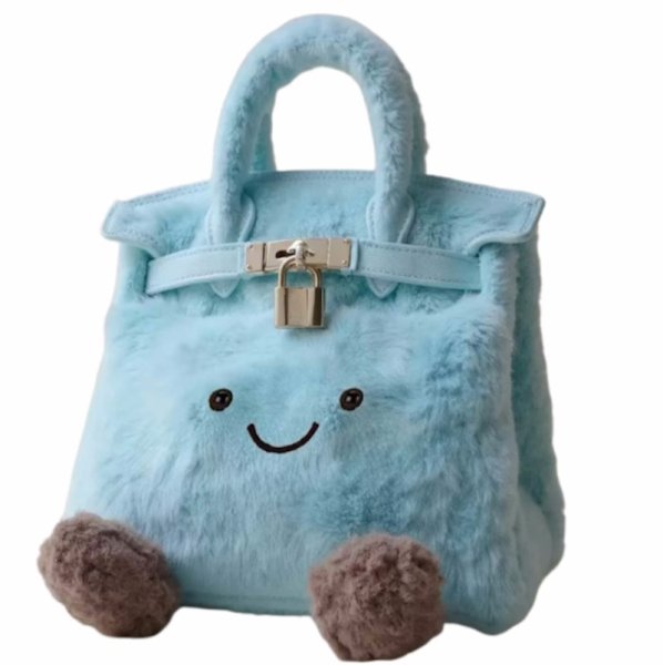 画像1: BK Smile Fur Tote Bag　BKスマイルファーモコモコトートバッグ (1)