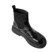 画像2: French mid-calf sock boots short boots  フレンチミッドカーフソックスブーツショートブーツ (2)