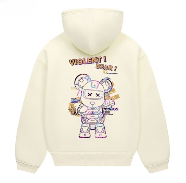 画像1: Unisex Violence Bear kaws Hoodie　男女兼用  バイオレンスベアカウズフーディーパーカー (1)