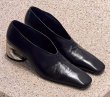 画像7: Square toe leather metal heel pumps Shoes 　スクエアトゥレザーメタルヒールパンプスシューズ (7)