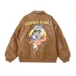 画像3: Bugs Bunny Leather Jacket stadium jumper jacket baseball uniform blouson  ユニセックス 男女兼用 バッグスバニーレザージャケットスタジアムジャンパー  スタジャン MA-1 ボンバー  ブルゾン (3)