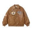 画像5: Bugs Bunny Leather Jacket stadium jumper jacket baseball uniform blouson  ユニセックス 男女兼用 バッグスバニーレザージャケットスタジアムジャンパー  スタジャン MA-1 ボンバー  ブルゾン (5)