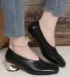 画像8: Square toe leather metal heel pumps Shoes 　スクエアトゥレザーメタルヒールパンプスシューズ (8)