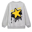 画像1: Unisex Brushed lining raindrop star print　男女兼用  裏起毛 雨だれスター星プリントスウェット (1)