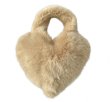 画像4: Fur heart-shaped crossbody and tote bag　ファーモコモコハートトート＆クロスボディーバッグ (4)