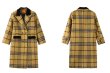 画像2: Checked double-breasted wool long coat　　チェック柄ダブルブレストウールロングコート　ジャケット (2)