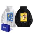 画像1: 24 Unisex Tom & Jerry Parker round neck sweat hooded hoodie ユニセックス男女兼用  トム＆ジェリートムとジェリープリント フーディー パーカー スウェット (1)