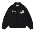 画像6: Dog embroidered wool stadium jumper jacket baseball uniform blouson  ユニセックス 男女兼用 レター&ドッグ刺繍スタジアムジャンパー  スタジャン MA-1 ボンバー ジャケット ブルゾン (6)