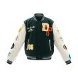 画像3: DIRTY SPORTSWEAR Round emblem smile embroidered letter stitching baseball uniform jacket BASEBALL JACKET  blouson  ユニセックス 男女兼用刺繍スマイルエンブレムレターロゴ刺繍ジャケットスタジアムジャンパー スタジャン MA-1 ボンバー ジャケット ブルゾン (3)