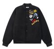 画像3: Embroidered label stadium jumper baseball uniform jacket   blouson  ユニセックス 男女兼用ラベル刺繍エンブレムジャケットスタジアムジャンパー スタジャン MA-1 ボンバー ジャケット ブルゾン (3)