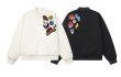 画像5: Embroidered label stadium jumper baseball uniform jacket   blouson  ユニセックス 男女兼用ラベル刺繍エンブレムジャケットスタジアムジャンパー スタジャン MA-1 ボンバー ジャケット ブルゾン (5)