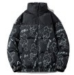 画像2: Modified kaws print down jacket coat blouson  ユニセックス 男女兼用カウズプリント ダウンジャケットコート  MA-1 ボンバー  ブルゾン (2)