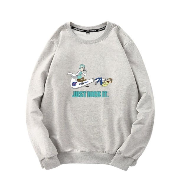 画像1: 24 NASA×Rick and Morty just rick it printed pullover Long sleeve  Trainer  男女兼用 ユニセックス ナサ×リック&モーティjust rick it プリントプルオーバトレーナー (1)