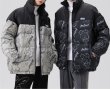 画像7: Modified kaws print down jacket coat blouson  ユニセックス 男女兼用カウズプリント ダウンジャケットコート  MA-1 ボンバー  ブルゾン (7)