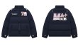 画像1: 72 logo colorful emblem down jacket coat blouson  ユニセックス 男女兼用72ロゴカラフルエンブレム ダウンジャケットコート  MA-1 ボンバー  ブルゾン (1)