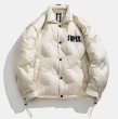 画像2: SUPER logo white down quilting Jacket coat   ユニセックス 男女兼用 SUPERロゴホワイトダウンキルティングジャケットコート (2)