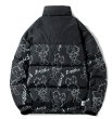 画像3: Modified kaws print down jacket coat blouson  ユニセックス 男女兼用カウズプリント ダウンジャケットコート  MA-1 ボンバー  ブルゾン (3)