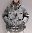 画像7: White duck down zip up hooded trendy jacket coat ユニセックス 男女兼用 ホワイトダックダウンジップアップフード付きトレンディジャケットコート ブルゾン (7)