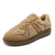 画像2: Women's  Thick-soled warm fur casual sneakers  レースアップ厚底ファースニーカー　　 (2)