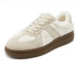 画像1: Women's  Thick-soled warm fur casual sneakers  レースアップ厚底ファースニーカー　　 (1)