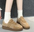 画像5: Women's  Thick-soled warm fur casual sneakers  レースアップ厚底ファースニーカー　　 (5)