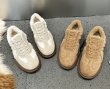 画像3: Women's  Thick-soled warm fur casual sneakers  レースアップ厚底ファースニーカー　　 (3)