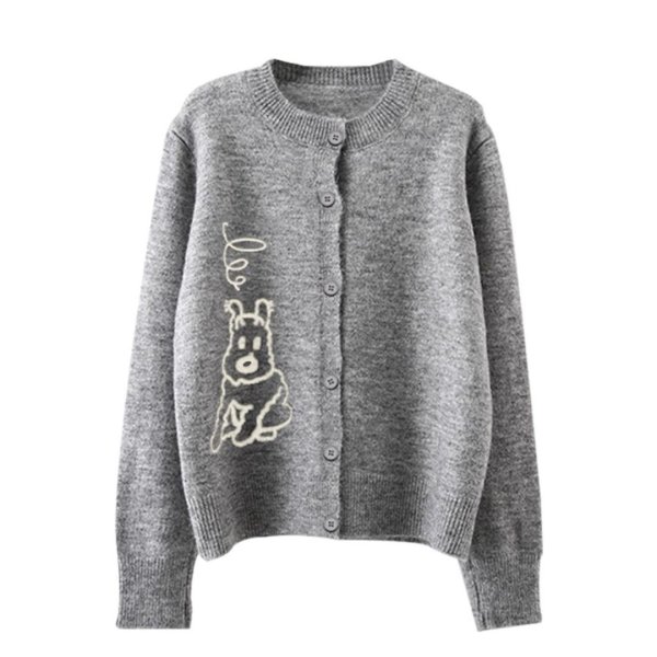 画像1: TIN TIN snowy braided pullover round neck sweater cardigan  タンタン スノーウィ ラウンド ラウンドネック セーター カーディガン プルオーバー (1)