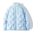 画像2: Quilted stand-up collar zip-up white goose down jacket coat   ユニセックス 男女兼用キルティングスタンドカラージップアップホワイトグースダウンジャケット コート (2)