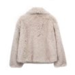 画像16: Imitation mink fur lapel jacket coat　 イミテーションミンク ファーラペルコートジャケット (16)