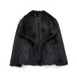 画像4: Imitation mink fur lapel jacket coat　 イミテーションミンク ファーラペルコートジャケット (4)