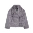 画像3: Imitation mink fur lapel jacket coat　 イミテーションミンク ファーラペルコートジャケット (3)