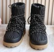 画像2: French gathered style lace-up leather warm-up short boots　 プラットフォーム厚底フレンチギャザースタイル レースアップレザーウォームアップショートブーツ (2)