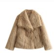 画像7: Imitation mink fur lapel jacket coat　 イミテーションミンク ファーラペルコートジャケット (7)