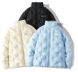 画像5: Quilted stand-up collar zip-up white goose down jacket coat   ユニセックス 男女兼用キルティングスタンドカラージップアップホワイトグースダウンジャケット コート (5)