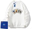 画像2: NASA x Bear Round Neck Poker Sweatshirt　ユニセックス 男女兼用 NASA ナサ× ベア×ポーカー プリント プルオーバウェット トレーナー (2)