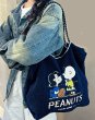 画像5: Snoopy Fleece Tote Shoulder Underarm Bag　スヌーピーフリーストートショルダーアンダーアームバッグ (5)