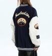 画像8: Emblem & Embroidery American Stadium Jumper baseball uniform jacket BASEBALL JACKET  blouson  ユニセックス 男女兼用 刺繍＆エンブレムスリーブレザージャケットスタジアムジャンパー スタジャン MA-1 ボンバー ジャケット ブルゾン (8)