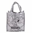 画像2:  Snoopy quilted tote shopping bag 　スヌーピーキルティングトートアンダーアームショッピングバッグ (2)