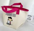 画像5: Snoopy canvas tote bag shopping bag  　スヌーピープリントトートショルダーショッピングアンダーアームバッグ (5)