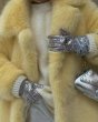 画像5: Eco fox fur mid-length coat jacket　 エコフォックスファーミドル丈ジャケットコート (5)