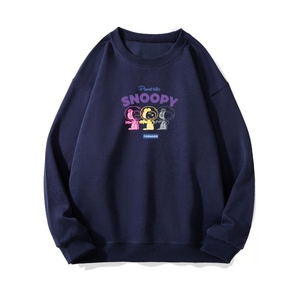 画像1: Unisex Astronaut Snoopy round neck sweatshirt  男女兼用  ユニセックス 宇宙飛行士スヌーピーラウンドネック 長袖スウェット トレーナー (1)