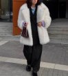 画像3: Eco fox fur mid-length coat jacket　 エコフォックスファーミドル丈ジャケットコート (3)