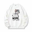 画像3: Nasa Tom & Jerry Only Tom "NOPE.NOT TODAY"  print Sweat Shirt  ユニセックス 男女兼用 ナサ トムとジェリー トム＆ジェリー オンリートム メッセージプリント スウェットシャツ トレーナー  (3)