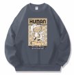 画像1: Garfield & Monogram Paint Sweatshirt ユニセックス 男女兼用  ガーフィールド＆モノグラムプリント スウェットシャツ トレーナー  (1)