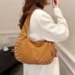 画像8: Studded semicircular leather tote shoulder underarm bag  スタッズ半円型レザートートショルダーアンダーアームバッグ (8)